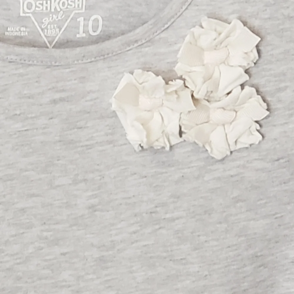 OshKosh B'gosh‎ Girl's Dress with 3 White Flowers Size 10